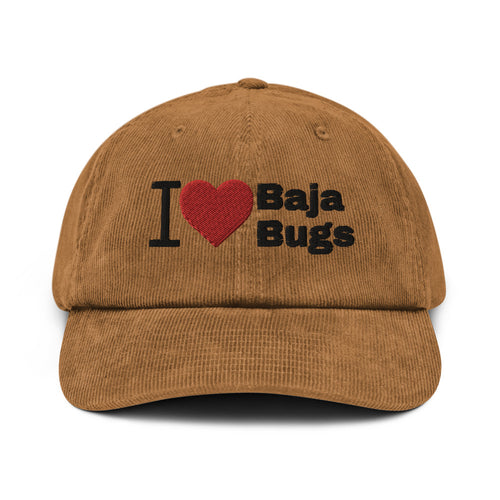 Corduroy I love Baja Bugs hat