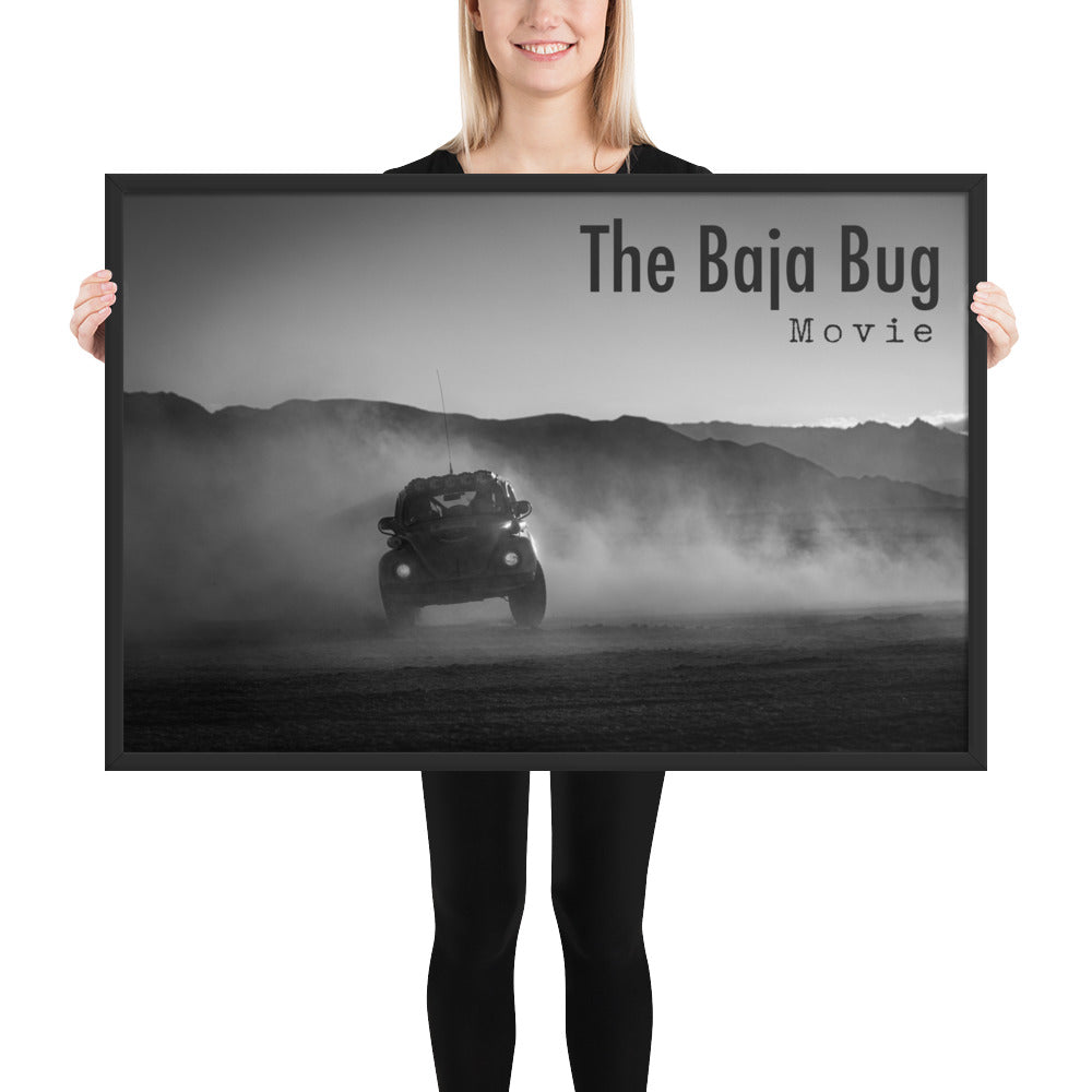 The Baja Bug Movie Lake bed framed poster