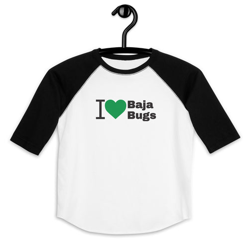 Youth baseball I Love Baja Bugs shirt